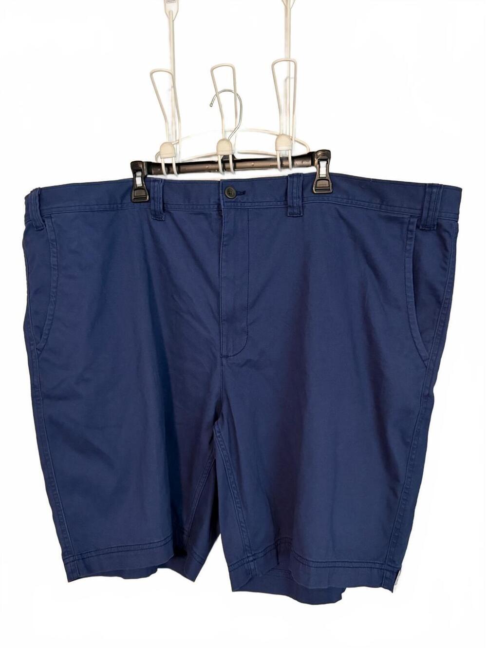 St. John's Bay Men's Flat Front Shorts 54 Big Navy Comfort Stretch